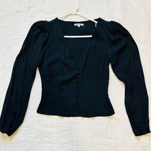 REFORMATION Nell Top Blouse Black size Small